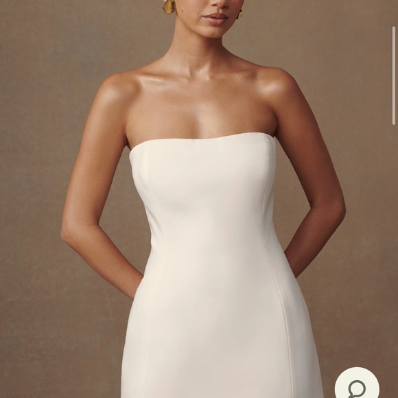 Meshki Cream Strapless Dress - Picture 1 of 7